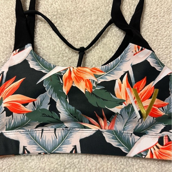 VULL Tropical Floral Print Sports Bra CrossFit - Picture 3 of 9